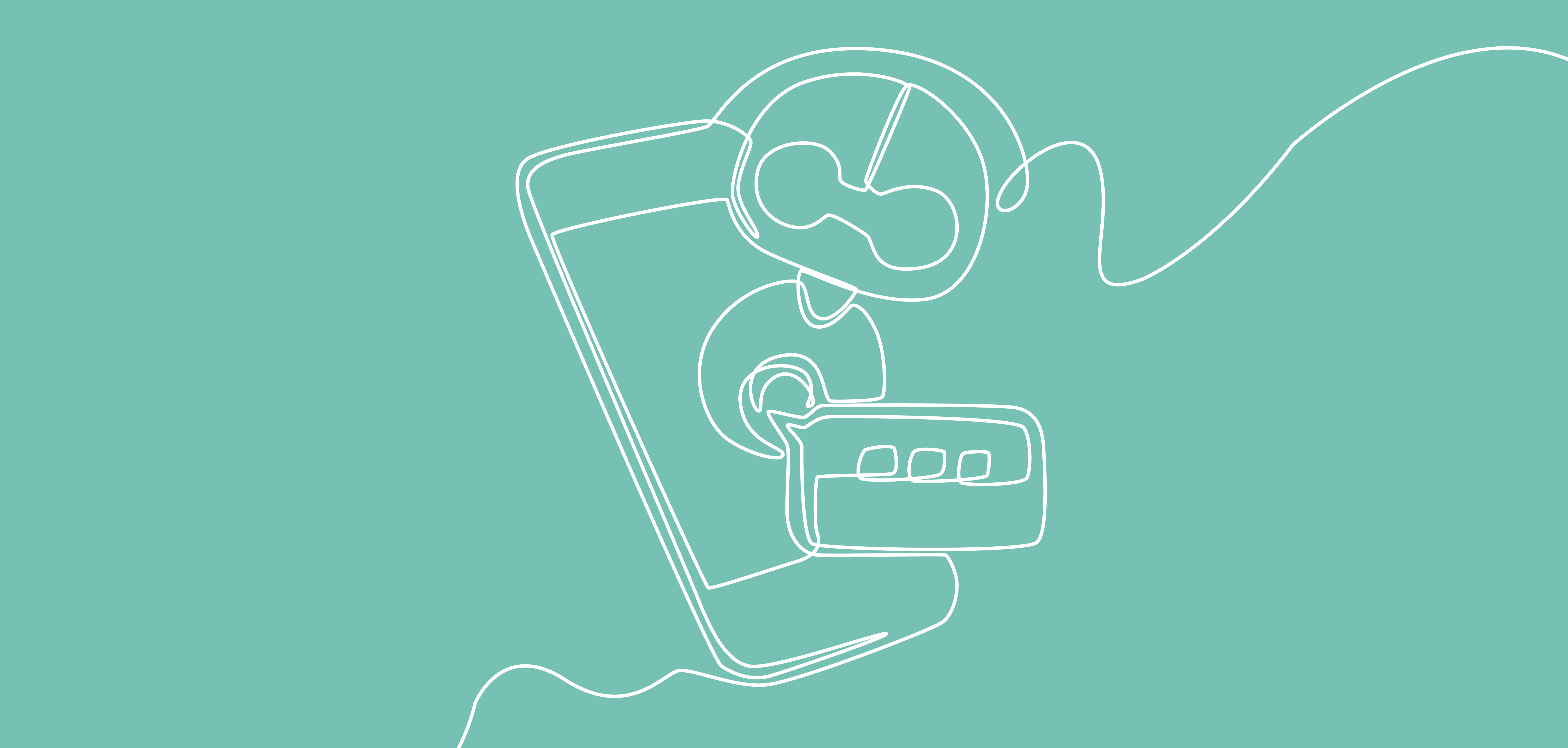 Illustration d'un chatboat IA sortant d'un écran de smartphone